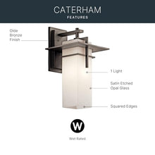 Kichler Caterham Outdoor Wall Sconce Light, Olde Bronze