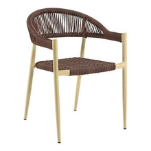 Furniture of America Clark Aluminum Patio Dining Chair Set of 4 Natural