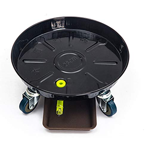 QUANGJN Plant Stand Planter Caddy Heavy Duty with Rubber Wheels,Planter Caddies Round ?Large Flower Pot Mover Plant Dolly Holder Planter Trolley Caster Black-25Cm/,Black-33cm/13inch