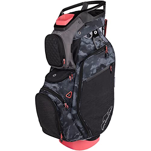 Sun Mountain Women's 2023 Diva 14-Way Divided Golf Cart Bag Cadet/Cloud/Black/Coral