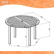 Amazonia Arizona 5 Piece Round Eucalyptus Patio Dining Set Teak Finish