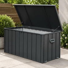 Cvqza 160 Gallon Outdoor Storage Box, Waterproof Patio Storage Bin for Cushions, Pillows, Garden Tools, Lockable, Versatile for Backyard, Garden, Poolside Use, Durable and Spacious