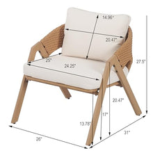 Seeheool Patio Chair with Cushions (Set of 4)