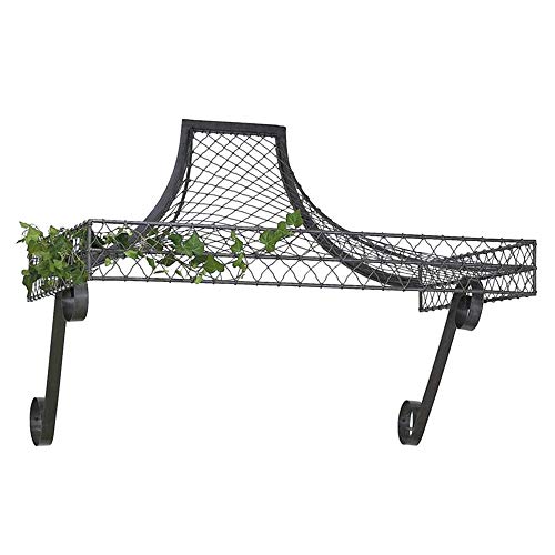 MY SWANKY HOME Luxe Metal Lattice Over Door Trellis Outdoor Garden Arbor Climbing Vine Black