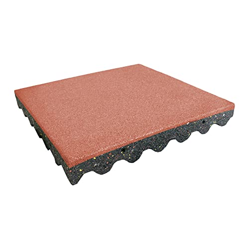 Rubber-Cal Eco-Safety Interlocking Playground Tiles 50 Pack Terra Cotta
