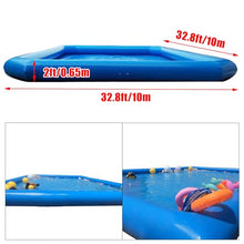 EQCOTWEA Oversized Inflatable Swimming Pool with 110V Blower Blue