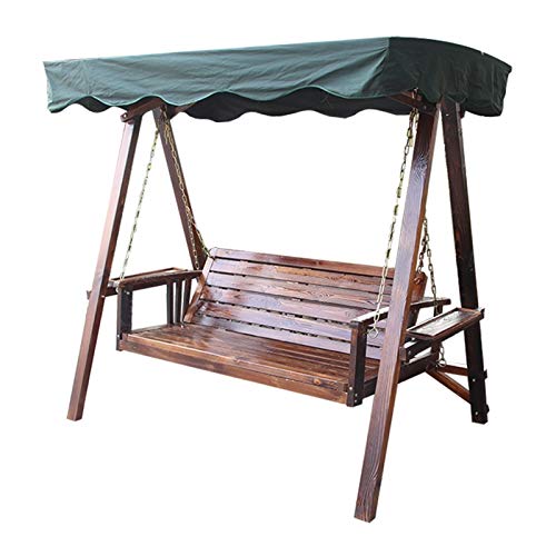 ELUKHT Creative Hotel Patio Porch Swing Glider with Stand Outdoor Swing Chairs for Adults, Wooden Garden Swing Outdoor Swing Chair Bench Perfect Set for Patio, Garden