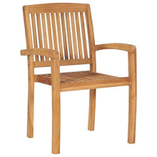 XHNIFBN Teak 8-Stack Dining Chairs 22.6"x23.6"x35.4", Cushioned Outdoor/Indoor Wood Seats for Patio, Balcony, Bistro