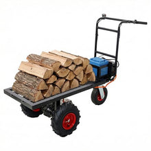 TYMMC Electric Transportation Cart 700W Motor Powered Utility Garden Dump Wagon 660 lbs Load Capacity Black Yard Cart for Lawn