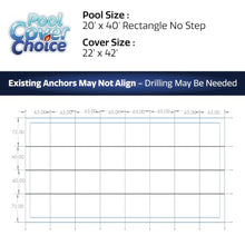 Safety Cover 20 ft x 40 ft No Step Rectangle Inground Pool Size – Blue