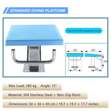 UHRLGHS Pool Diving Board Heavy Duty Jump Stand with Stainless Steel Base for Stadiums Indoor Outdoor Competition Professional Swimming Starting Platform,tandardedition
