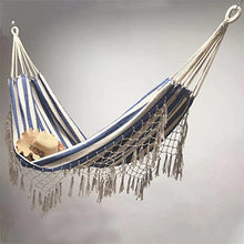MaGiLL Thicken Canvas Hammock Sleeping Hanging Swing Chair Outdoor Travel Camping Tassel Hanging Bed Foldable Double Garden Hammock