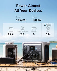 Anker SOLIX C1000 Portable Power Station and 200W Bifacial Panel, 1,056Wh