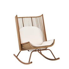 Christopher Knight Home Armont Outdoor Rocking Chair Set of 2, High Back PE Rattan Wicker Rocker with Metal Frame, Rocking Chair with Cushion, Rocker with Ergonomic Design for Patio or Lounge, Brown