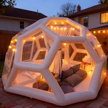 AIRMAT FACTORY 10x10 ft PVC Inflatable Garden Dome Tent, Clear Starry Sky Inflatable Igloo Tent for Outdoor Camping, Backyard Parties, Events & Stargazing