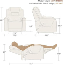 Ergonomic Electric Lift Recliner Chair with Massage and Heat