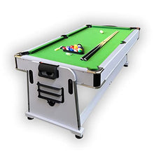 SIMBASHOPPING USA Pool Table 7FT Multigame Green Air Hockey + Table Tennis - Emerald