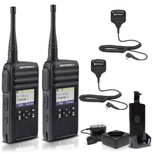 Motorola Solutions DTR700 Digital 2-Way Radio with 2 x HKLN4606 Remote Speaker Mic