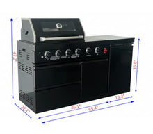 Chery Industrial 65-Inch 4-Burner 72000 BTU Propane Grill Island