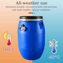 Heavy-Duty Plastic Storage Bucket with Secure Lid & Handle Food Grade Air Tight Industrial Container Rain Barrel for Storage Containers Plastic Drum for Home Brewing Shipping(42 Gallon)