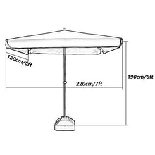 EUQKKWLOY Blue Rectangular Patio Umbrella - Durable Outdoor Market Table Umbrella for Garden Yard Beach Camping Poolside & Commercial Events - Stylish Sunshade Solution