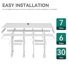 YITAHOME HDPE Patio Dining Table for 6, 71" Outdoor Dining Table w/Max Bearing 165 LBS, All Weather Rectangular Patio Table w/1.57" Umbrella Hole for Backyard Garden Lawn, White