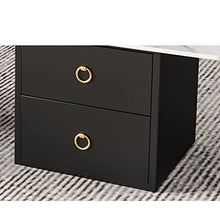 Living Room Table Modern Style Coffee Table, Rock Tabletop Coffee Table, Irregular Coffee Table with 2 Storage Drawers, Center Table in The Living Room, Small Space of Featured End Table Outdoor Side