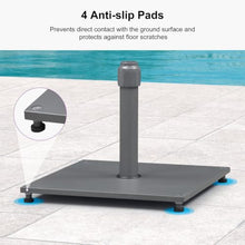 OROTLECT Patio Umbrella Base Stand At Market Table Weighted Base Outdoor Heavy Duty Square Steel Plate Stand
