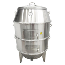 Yokoma Commercial Charcoal Roast Duck Oven Stainless Steel 3 Tier BBQ Grill Silver