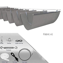 A1DFDFGOQSFG Extendable Shade Cover Slide Wire Wave Shade Sail Breathable Fabric Garden Patio Pergola Replacement Cover U Shape Sunscreen (Color : Gray Size : 0.7x8m) (Gray 0.8x8m)