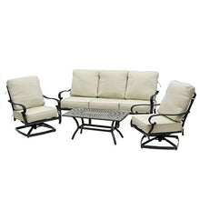 National Outdoor Living Windsor Collection 4-Piece All-Weather Patio Bistro Set Black