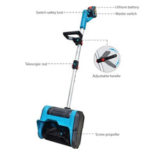 BLACKTK Electric snowblower with Rechargeable Battery, Household Snow Sweeper with Wheels for greenhouses, Factories, Urban Roads, Yards, School Yards