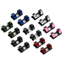 Bells of Steel Adjustable Dumbbells Set - NUOBELL Dumbbells Adjustable Weight Set 5-50 lb Pink