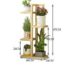 WZWTYSM flower standWooden Plant Holder Flower Pot Holder Container Shelf Plant Accessories Indoor Outdoor Balcony Garden Decoration Plants Flower Shelf Beige87CM