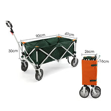 SCZWP8 Outdoor Portable Camping Camper Adjustable Handle Foldable Festival Wagon Flat Folding Folding Cart Transport and Handling Trolley Trailer Pull Cart