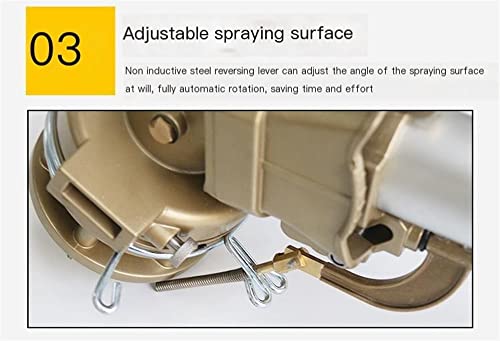 GUSTYT Large Spray Gun Irrigation Sprinkler Yellow Electroplating Silver