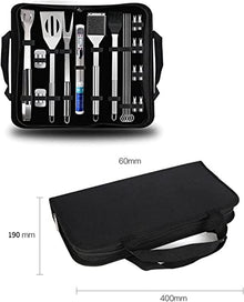 20 PCS BBQ Grill Accessories Tools Set,Stainless Steel Grilling Tools,Barbeque Grill Accessories for Outdoor with Thermometer Storage Bag,for Picnic Bonfire,Backyards Garden Easy to Carry