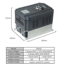 MDWXDOFP 4KW-11KW Inverter 220v to 3 Phase 380V VFD Variable Frequency Drive VFD Inverter 400Hz VFD Inverter Frequency Inverter Single Phase 220V 3 Phase 380V(220V to 380V 5.5kw)