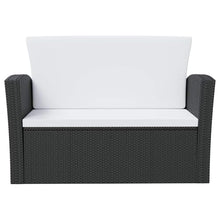 Heofavd Garden Lounge Set 16 Piece Blackand Cream White All Weather PE Rattan Outdoor Patio Furniture Set Seats 18 with Powder Coated Steel Frame for Balcony Backyard Porch and Terrace