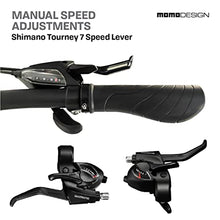 MOMODESIGN Hybrid Bike Shimano 21 Speeds with Disc Brake, 700C Anti-Puncture Wheels Gray