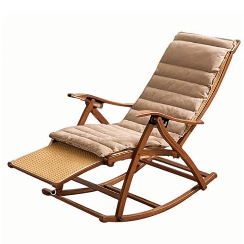 Rattan Rocking, Wide Armrests Anti Tip Design for Garden Porch Balcony Leisure Use(Yellow,113 * 95 * 59cm)
