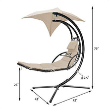 Bleckley Patio Hanging Chaise Lounger with Stand, Overall: 79'' H x 43'' W x 73.5'' D, Weight Capacity: 265 lb.