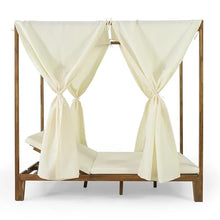 Merax Outdoor Daybed Patio Chaise Lounge Cream