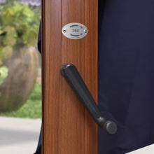 144'' Square Wood Pattern Cantilever Umbrella With Steel Plate Base,Navy