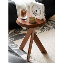 zhenghaoyu89 Sofa Side End Table Wooden Simple Side Table Small Round Low Stool Living Room Balcony Nightstand