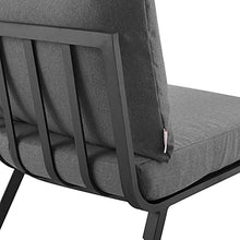 Lounge Sectional Sofa Chair Set, Aluminum, Metal, Grey Gray, Modern, Outdoor Patio Balcony Bistro