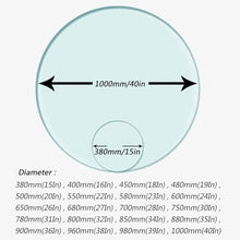 KXWOQ3ED Round Tempered Glass Table Top, 1/4" Thick Polished Edge, Transparent Glass for Coffee Table, Dining Table Glass Top, Garden Outdoor Kitchen Glass Tabletop(850mm(34In))