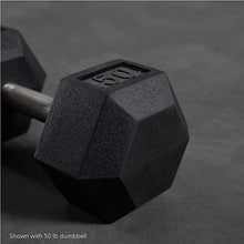 Titan Fitness 120 LB Pair Black Rubber Coated Hex Dumbbells