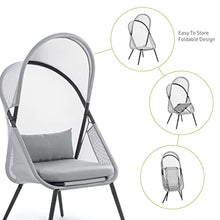 Greemotion USA Alverta 2-Piece Outdoor Foldable Accent Chair Black