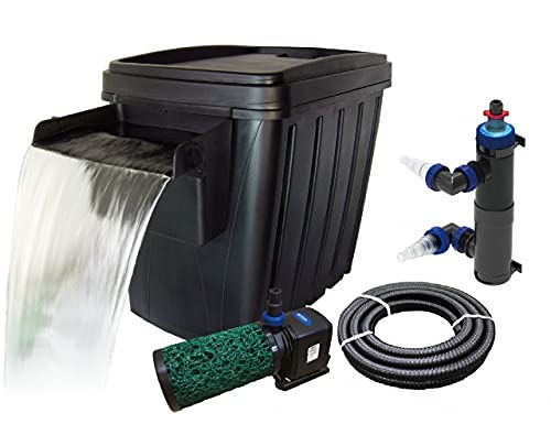 Matala BSTP II Premium Pond Filter for Ponds up to 2,700 Gallon - Includes Pump, Tubing, 11" Waterfall Spillway, UV Clarifier